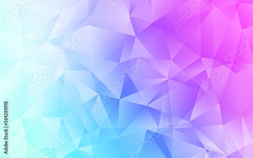 Light Pink, Blue vector triangle mosaic background. Modern abstract illustration with triangles. Polygonal design for your web site.