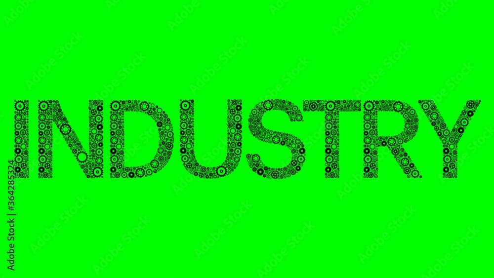 Animation of industry made out of gears Animation of industry made out of gears