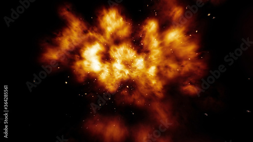 Fototapeta Naklejka Na Ścianę i Meble -  explosion fire abstract background texture