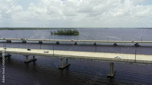 Wallpaper Mural Aerial footage Edison Bridge Fort Myers Florida USA Torontodigital.ca