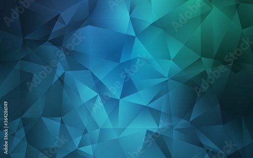 Light Blue, Green vector low poly texture. Creative illustration in halftone style with triangles. A completely new design for your leaflet.