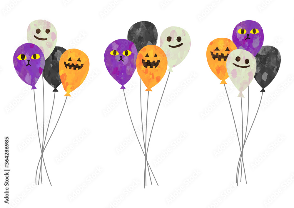 ベクター ハロウィンキャラクターの風船のイラスト Stock Vector Adobe Stock