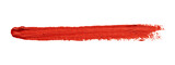 Llipstick brush stroke isolated on white background. Red color makeup smear smudge swatch texture