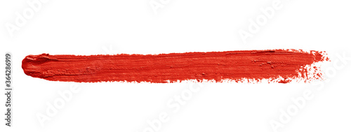 Fotografie Llipstick brush stroke isolated on white background