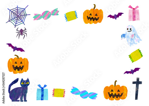 ベクター　ハロウィンのイラストフレーム