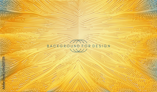 Liquid paint abstraction. Art design. Texture with dynamic particles. 3d vector Illustration.