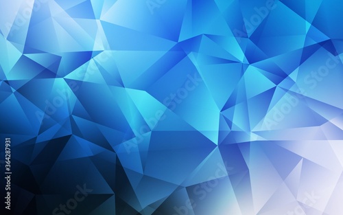 Dark BLUE vector polygonal template. Elegant bright polygonal illustration with gradient. Polygonal design for your web site.