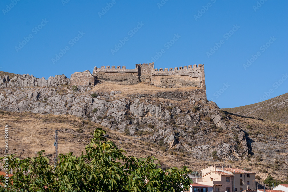 Fototapeta premium The Talamantes Castle is a 12th century fortress located in the Zaragozan municipality of Talamantes, Spain