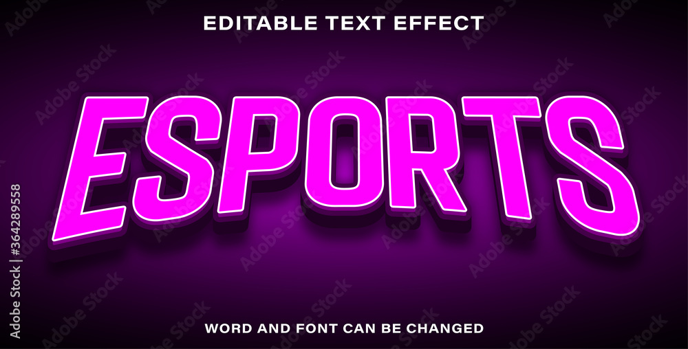 Text effect style esports