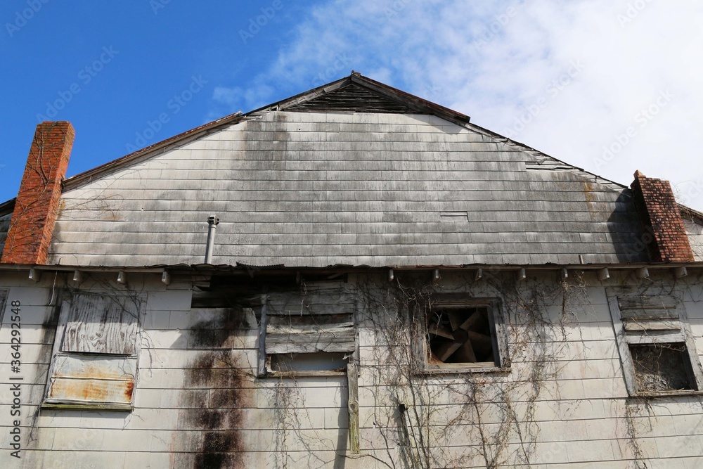 abandoned dilapidated weathered old factory warehouse building abandoned dilapidated weathered old factory warehouse building