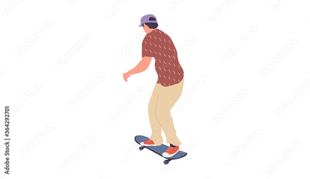 Obraz premium Young male fashion flat illustration. Street fashion isolated illustration