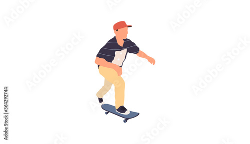 Young male fashion flat illustration. Street fashion isolated illustration