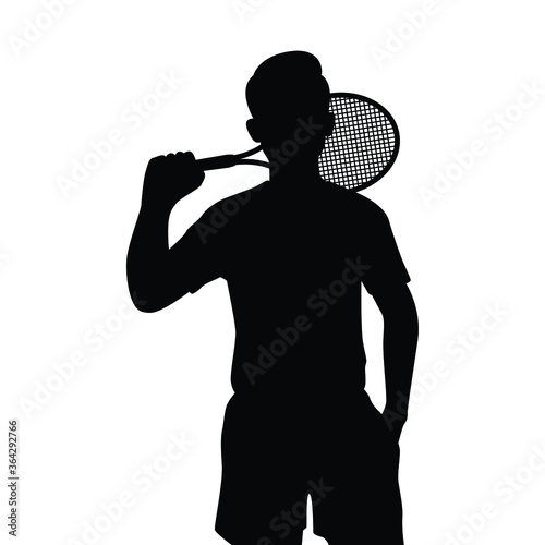 Tennis player silhouette vector