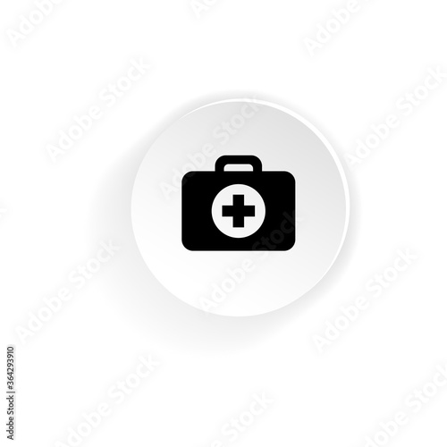 Medicine first aid kit icon. Vector on isolated white background. EPS 10