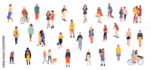 Set of crowd people. Vector isolated flat illustrations