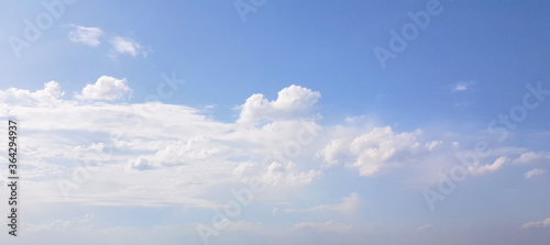 Blue sky clouds background. Beautiful landscape with clouds and day sky