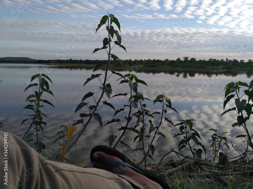 man on the lake