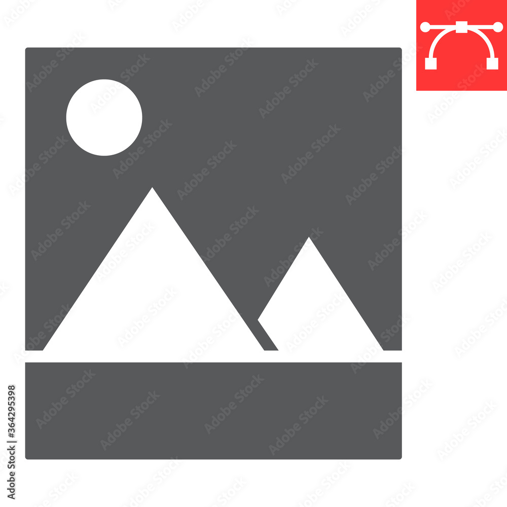 Photo gallery glyph icon, ui and button, picture sign vector graphics, editable stroke solid icon, eps 10. Photo gallery glyph icon, ui and button, picture sign vector graphics, editable stroke solid icon, eps 10.