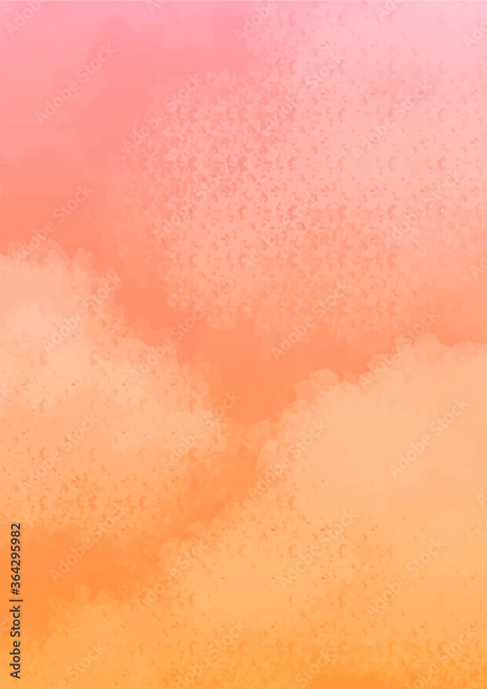 画用紙の質感のあるタッチの水彩 空と雲 画用紙の質感のあるタッチの水彩 空と雲