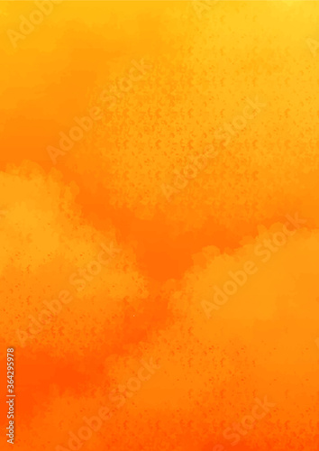 画用紙の質感のあるタッチの水彩 空と雲 © fumi