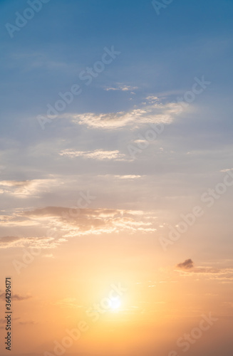 Fototapeta Naklejka Na Ścianę i Meble -  sunset over the sea vertical 