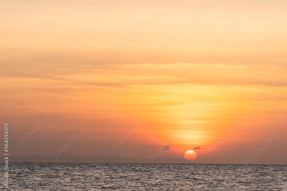 sunset over the sea