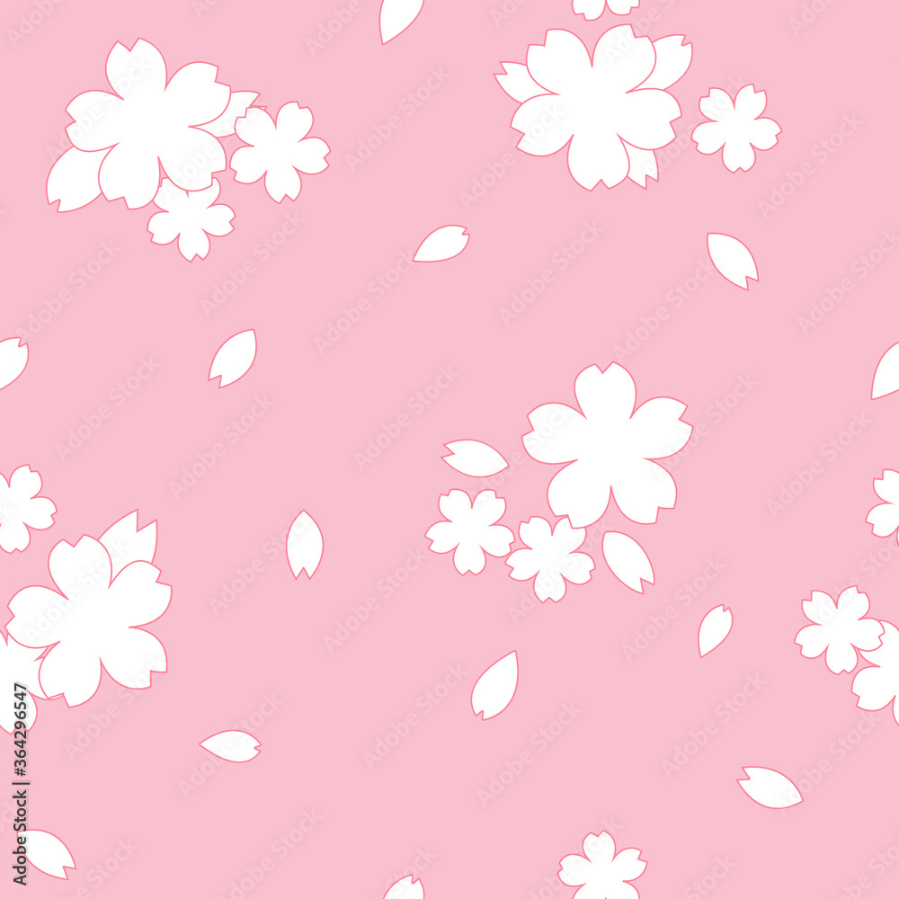 Sakura Cherry Blossom Flower Seamless Pattern Sakura Cherry Blossom Flower Seamless Pattern