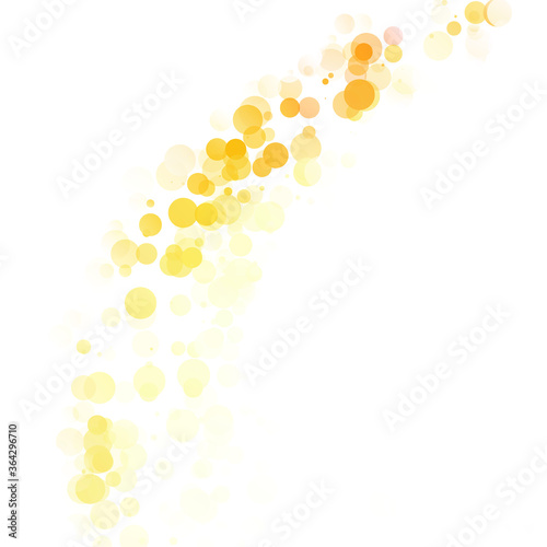Bubbles Circle Dots Unique Yellow Bright Vector Background