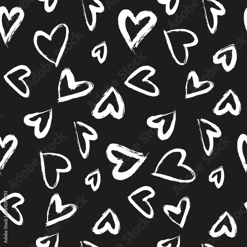 Seamless vector pattern with hearts.
