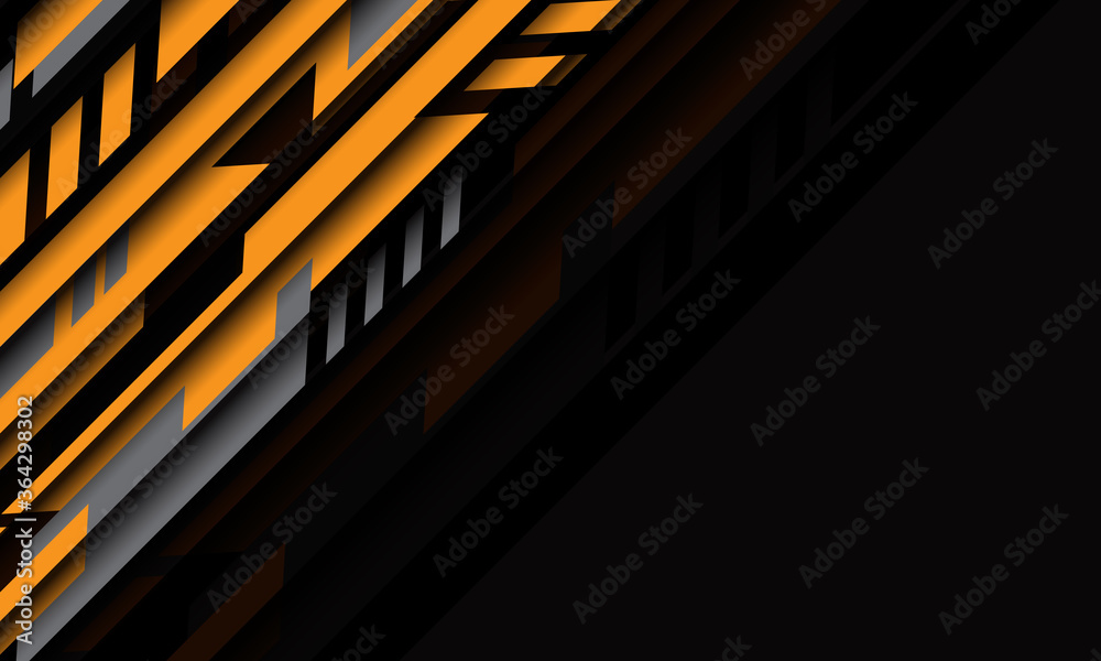 Abstract yellow grey geometric cyber futuristic technology with blank space design modern background vector illustration. Abstract yellow grey geometric cyber futuristic technology with blank space design modern background vector illustration.