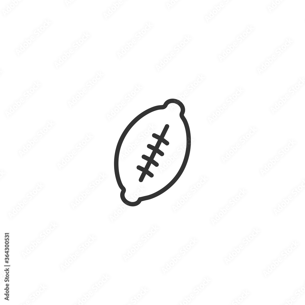 American football ball isolated line icon for web and mobile American football ball isolated line icon for web and mobile