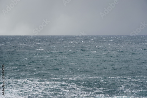 Beautiful stormy sea, abstract natural background, breaking waves, hurricane on the sea, power of the nature