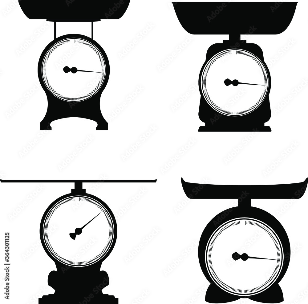 Old school scale to measure weight in gramms and kilogramms Stock Vector Adobe Stock