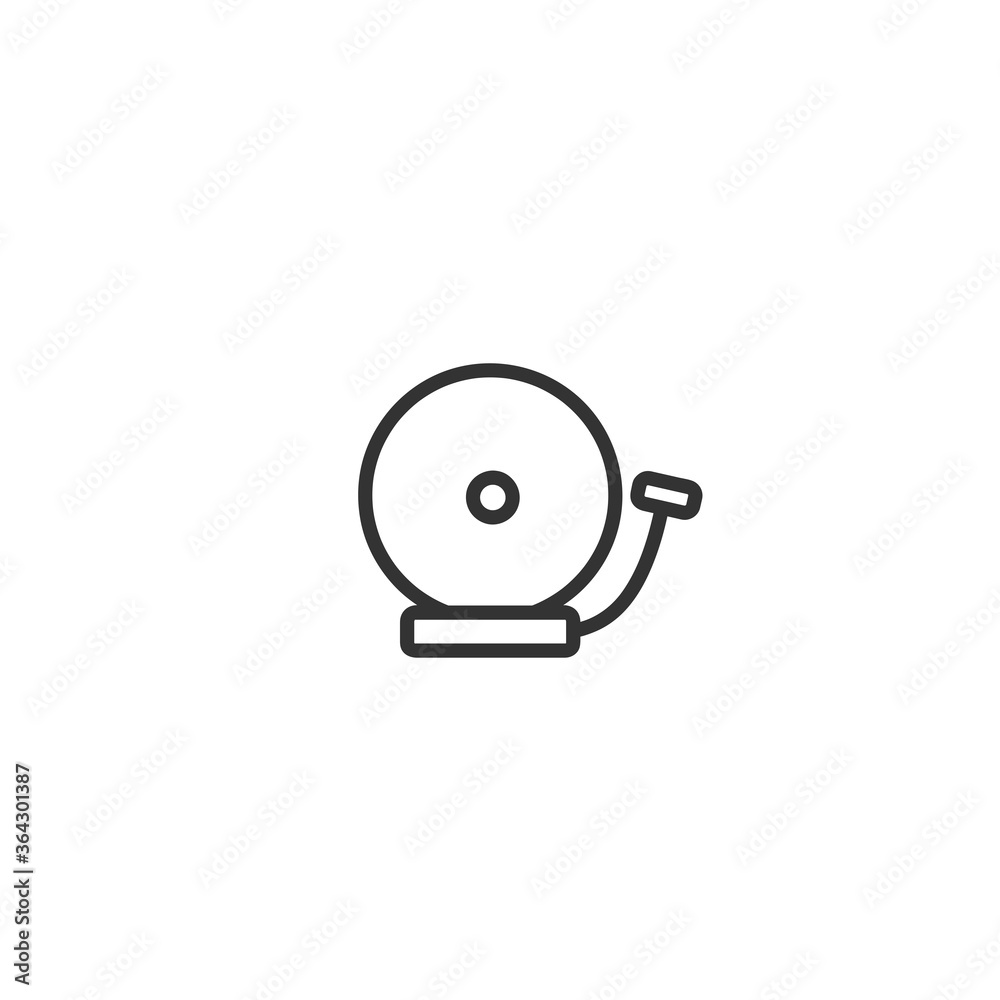 school bell isolated line icon. gong icon school bell isolated line icon. gong icon