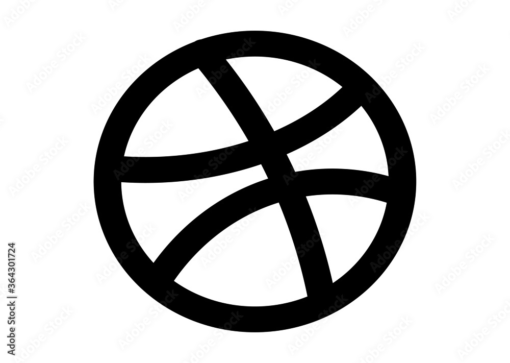 Dribbble social media logo and icon vector image Dribbble social media logo and icon vector image
