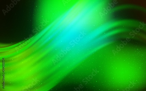 Light Green vector template with space stars. Shining colored illustration with bright astronomical stars. Template for cosmic backgrounds.