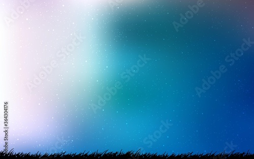 Light BLUE vector layout with cosmic stars. Shining colored illustration with bright astronomical stars. Pattern for astrology websites.