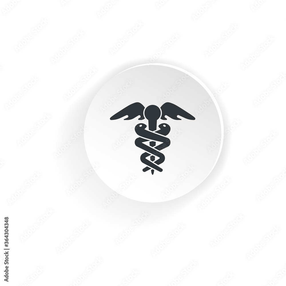 Caduceus icon. Medical sign. Vector on isolated white background. EPS 10 Caduceus icon. Medical sign. Vector on isolated white background. EPS 10