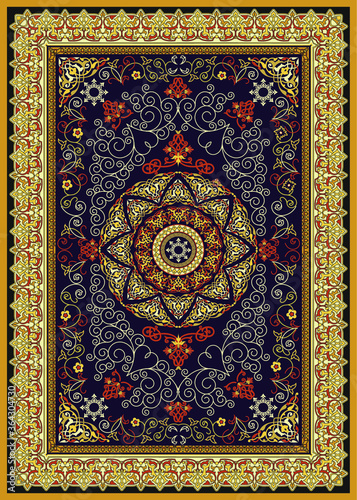Oriental Persian & Turkish Carpet Pattern design