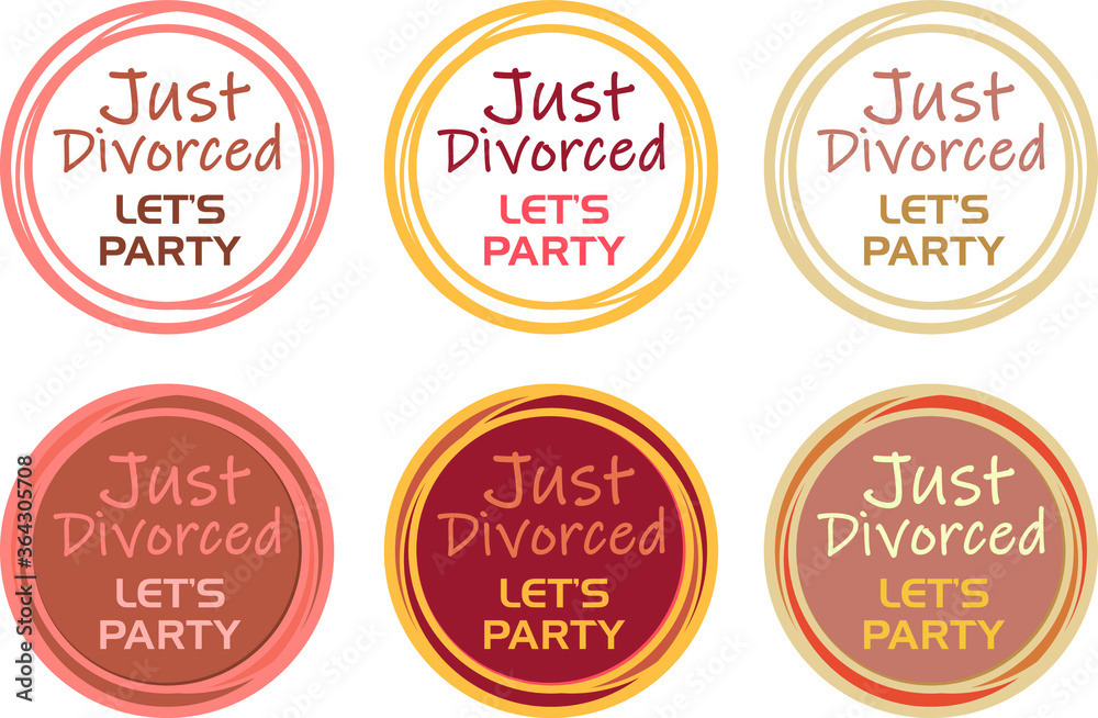 Obraz premium Humorous badge about divorce