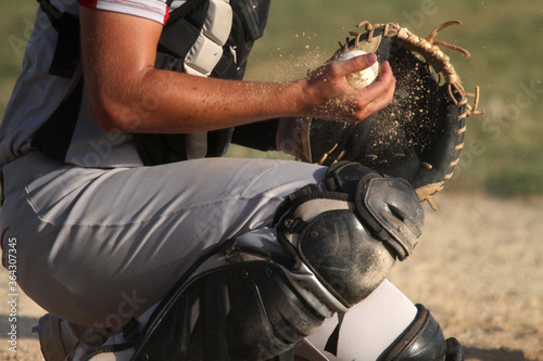 Catcher Making a Stop