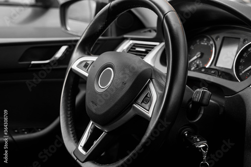 Steering wheel in a car © Tanya