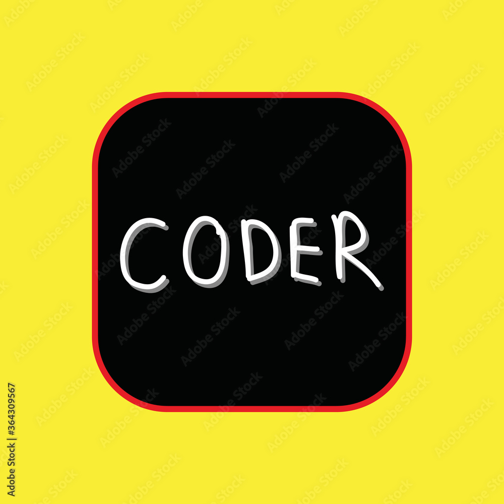Coder sticker button Coder sticker button
