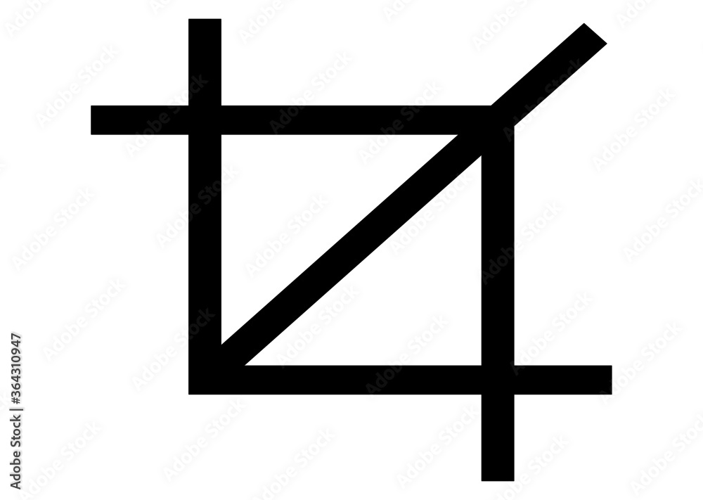 Crop vector icon.