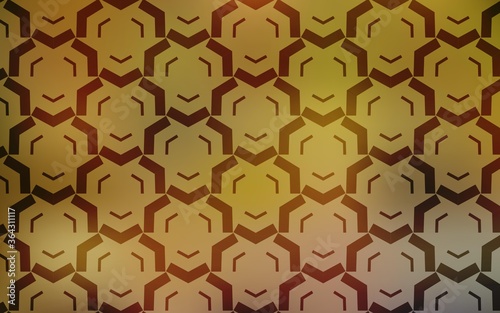 Dark Green, Yellow vector background with wry lines. Shining colorful illustration in simple style. Colorful wave pattern for your design.