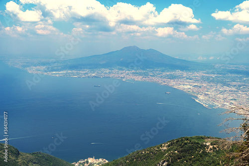 View toward Vesuvio from Monte Faito