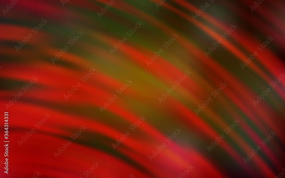 Dark Red, Yellow vector background with wry lines. Creative illustration in halftone style with gradient. Template for cell phone screens.