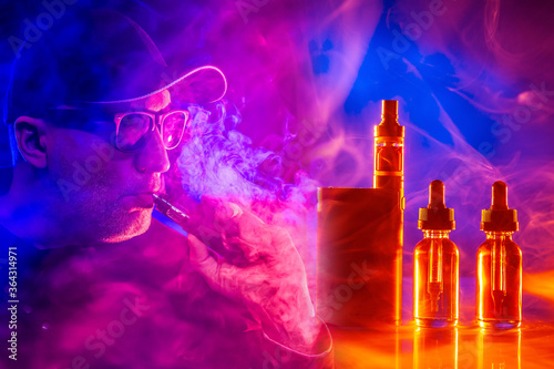 E-cigarette smoker. The con...