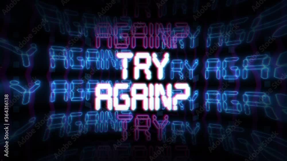 Futuristic Retro Screensaver Like In An Vintage Videogame Inscription 