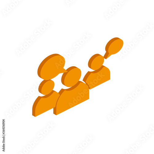 Vector isometric user icon on a white background.